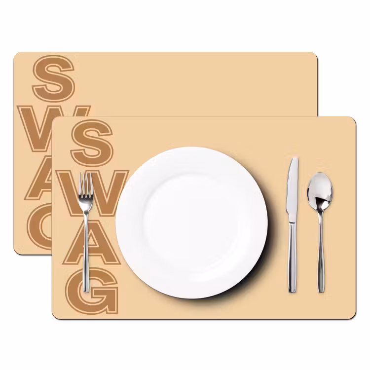 Swag - Bruin - Beige Placemat vinyl groot -zzsfeer2_Kitchenyeah-website