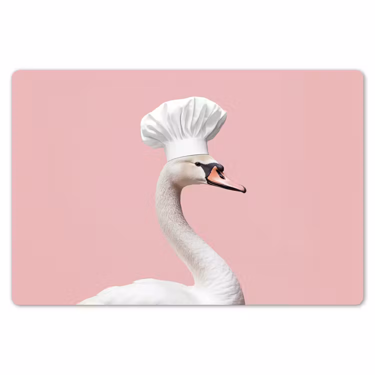 Zwaan - Koksmuts - Mooi - Klassiek Placemat vinyl groot -zzsfeer1_Kitchenyeah-website