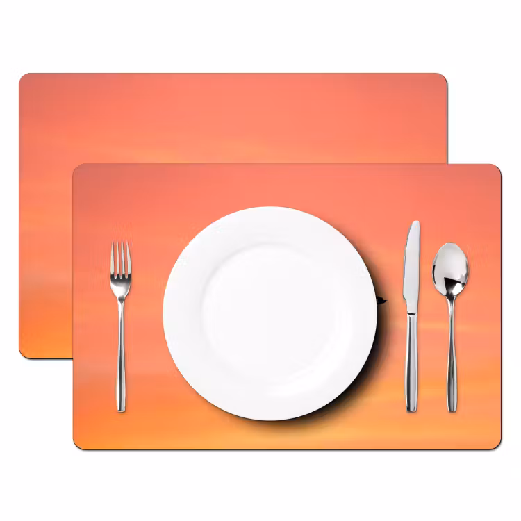Zwerm - Vogels - Oranje Placemat vinyl groot -zzsfeer2_Kitchenyeah-website