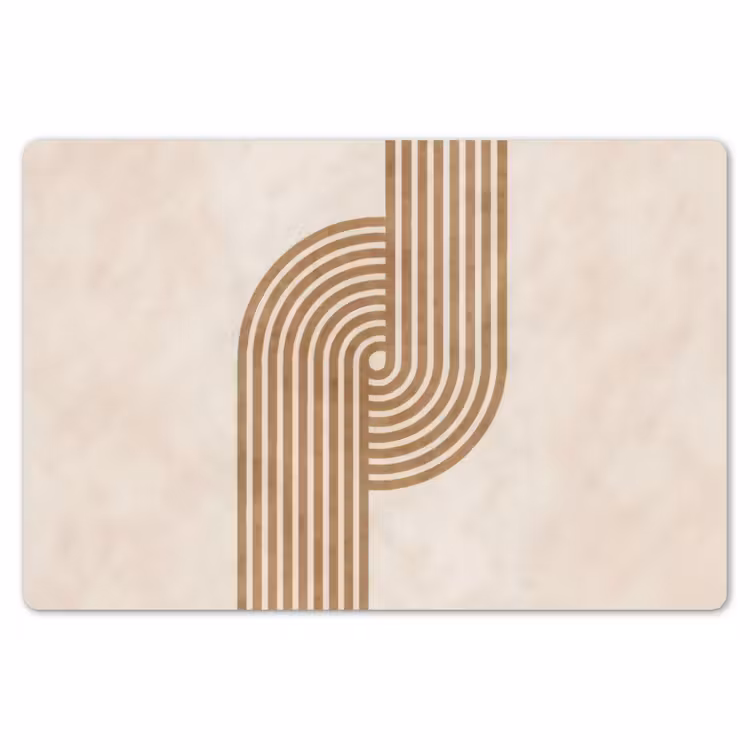 Symmetrische bocht - Koperkleurig Placemat vinyl groot -zzsfeer1_Kitchenyeah-website