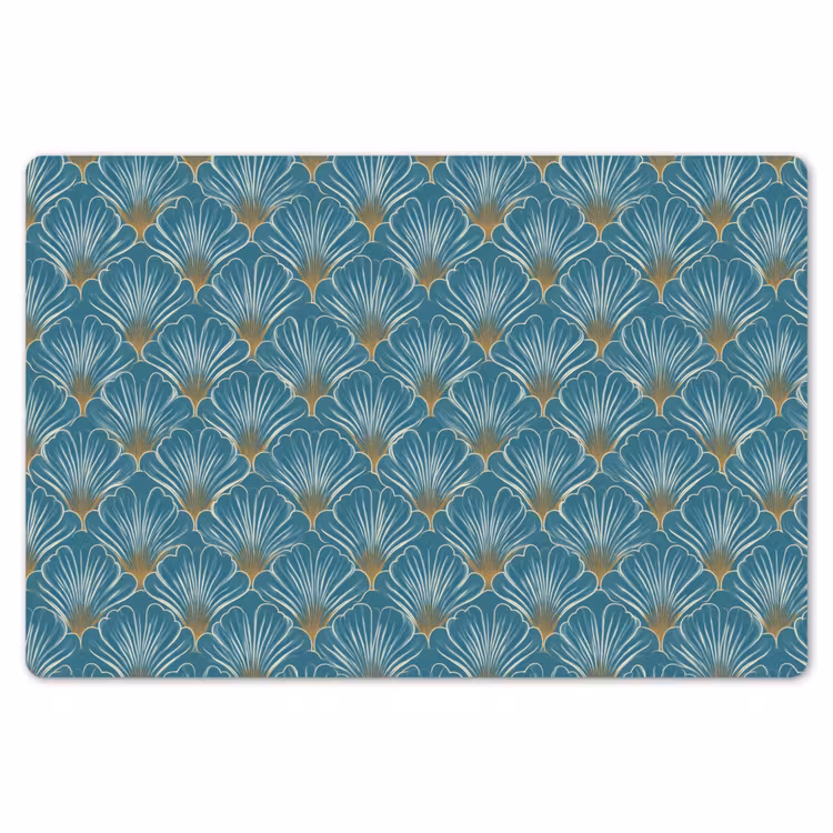 Symmetrisch - Patroon - Blauw Placemat vinyl groot 368 -zzsfeer1_Kitchenyeah-website