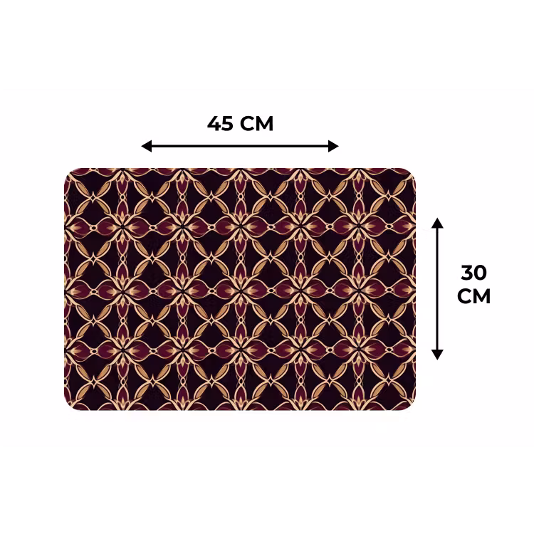 Symmetrisch - Tegel - Burgundy Placemat vinyl groot 368 -specs