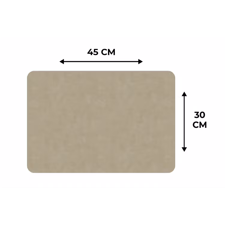 Taupekleur - Gewolkt textuur - Natuurlijk Placemat vinyl groot 368 -specs