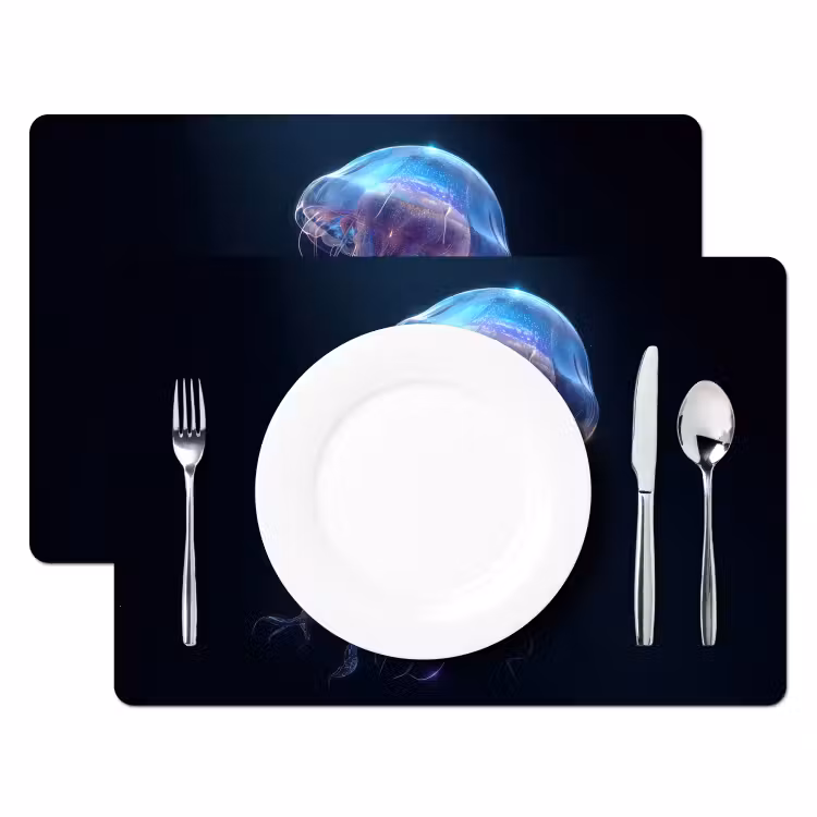 Tentakels - Kwal - Paars - Sprankeling Placemat vinyl groot -zzsfeer2_Kitchenyeah-website