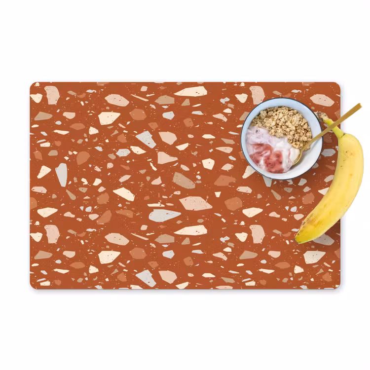 Terrazzo - Patroon - Klei Placemat vinyl groot 368 -zzzproduct_Kitchenyeah-website