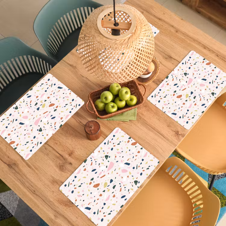 Terrazzo - Patroon - Kleurrijk Placemat vinyl groot 368 -zzsfeer5_Kitchenyeah-website
