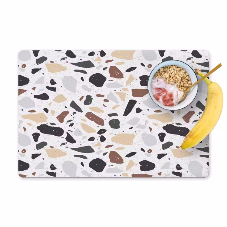 Terrazzo - Patroon - Kleurrijk - Klei Placemat vinyl groot 368 -zzzproduct_Kitchenyeah-website