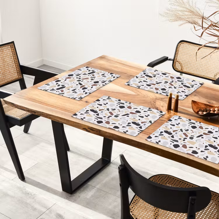 Terrazzo - Patroon - Kleurrijk - Klei Placemat vinyl groot 368 -zzsfeer4_Kitchenyeah-website