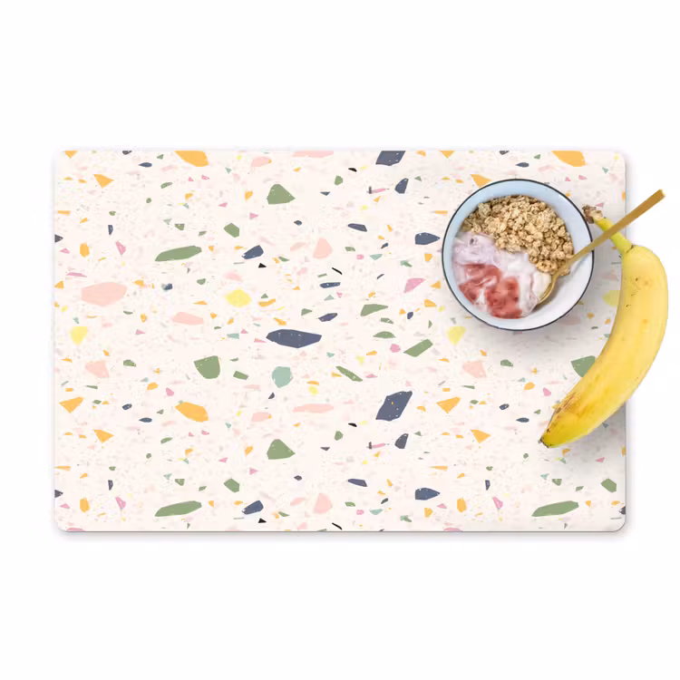 Terrazzo - Patroon - Kleurrijk - Festival Placemat vinyl groot 368 -zzzproduct_Kitchenyeah-website