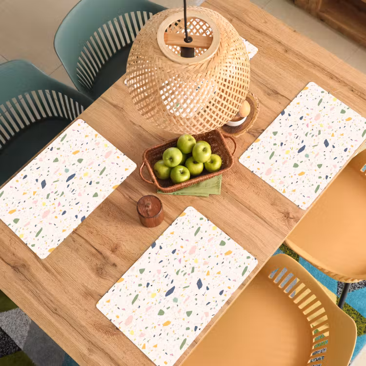 Terrazzo - Patroon - Kleurrijk - Festival Placemat vinyl groot 368 -zzsfeer5_Kitchenyeah-website