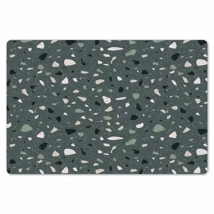 Terrazzo - Patroon - Kleurrijk - Groen Placemat vinyl groot 368 -zzsfeer1_Kitchenyeah-website