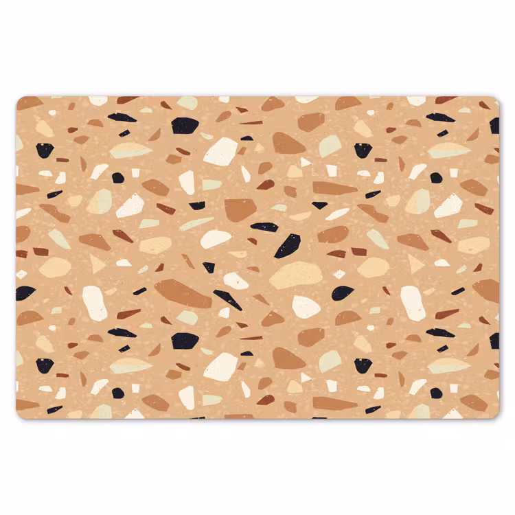 Terrazzo - Patroon - Kleurrijk - Oranje Placemat vinyl groot 368 -zzsfeer1_Kitchenyeah-website