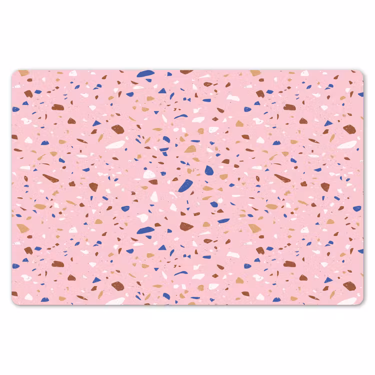 Terrazzo -  Patroon - Kleurrijk - Roze Placemat vinyl groot 368 -zzsfeer1_Kitchenyeah-website