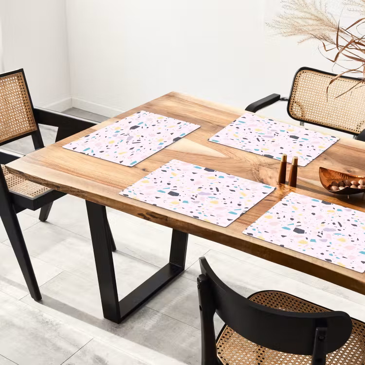 Terrazzo - Patroon - Zacht - Snoep Placemat vinyl groot 368 -zzsfeer4_Kitchenyeah-website