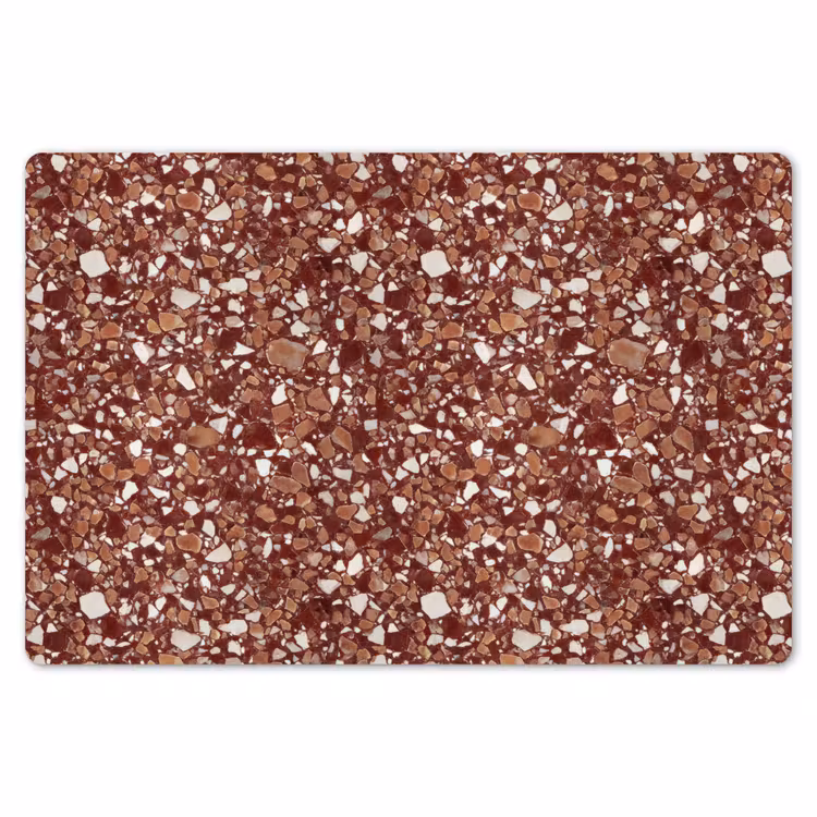 Terrazzo - Patroon - Steentextuur - Roodbruin Placemat vinyl groot 368 -zzsfeer1_Kitchenyeah-website