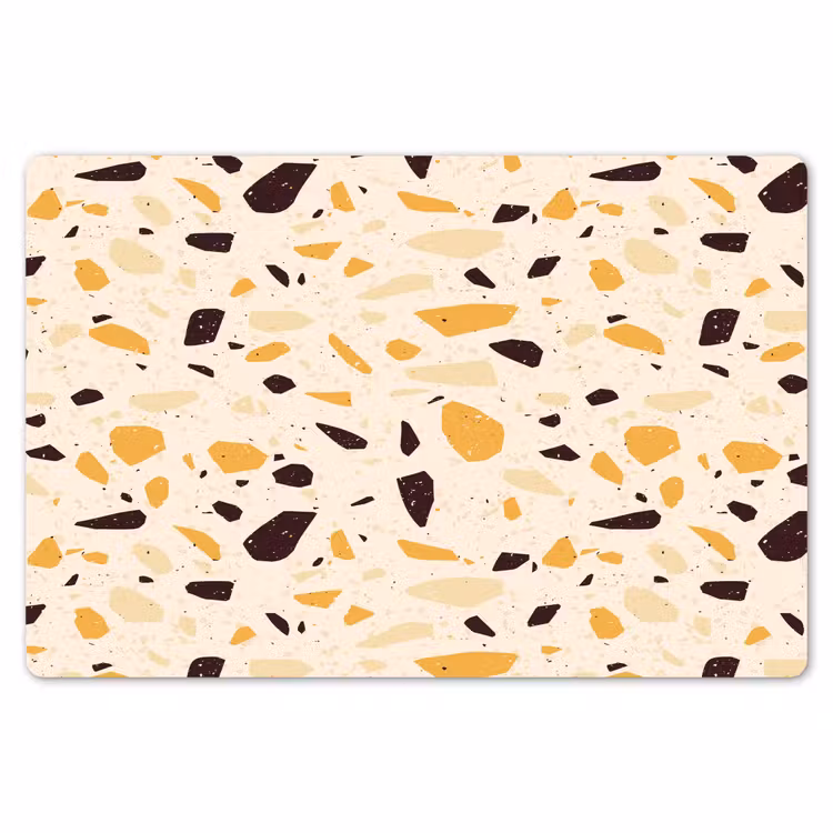Terrazzo - Patroon - Geel - Placemat vinyl groot 368 -zzsfeer1_Kitchenyeah-website