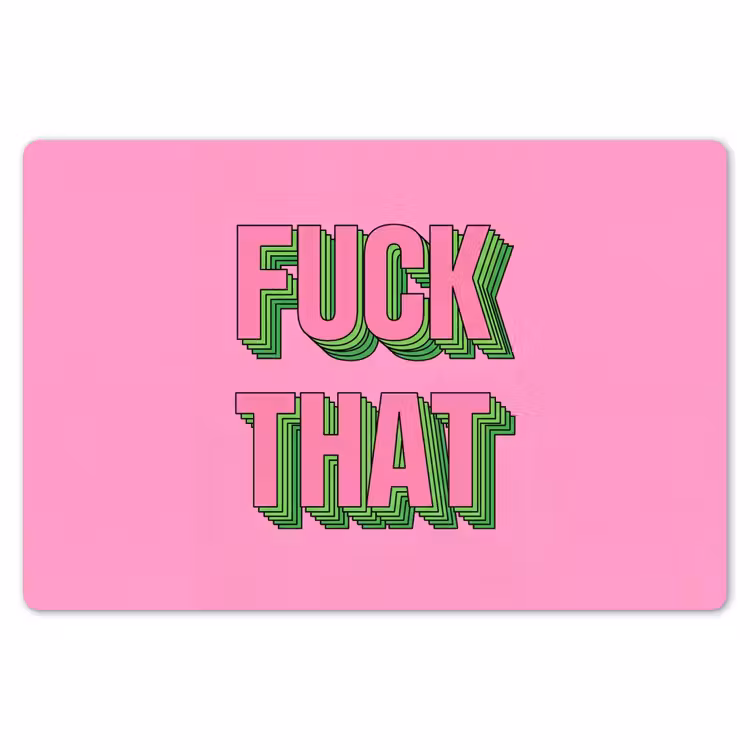 Tekst - Bold - Roze Placemat vinyl groot -zzsfeer1_Kitchenyeah-website