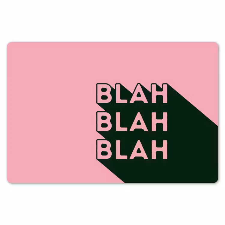 Tekst - Grafisch - Groen - Schaduw Placemat vinyl groot -zzsfeer1_Kitchenyeah-website