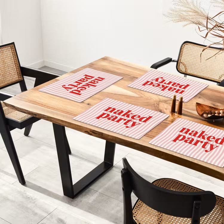 Tekst - Modern - Strepen Placemat vinyl groot -zzsfeer4_Kitchenyeah-website