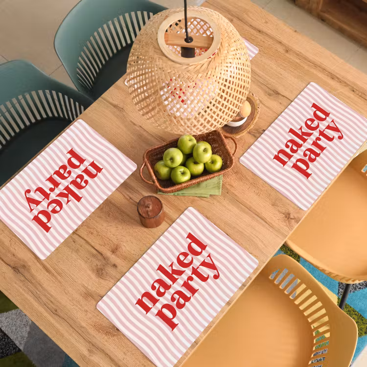 Tekst - Modern - Strepen Placemat vinyl groot -zzsfeer5_Kitchenyeah-website