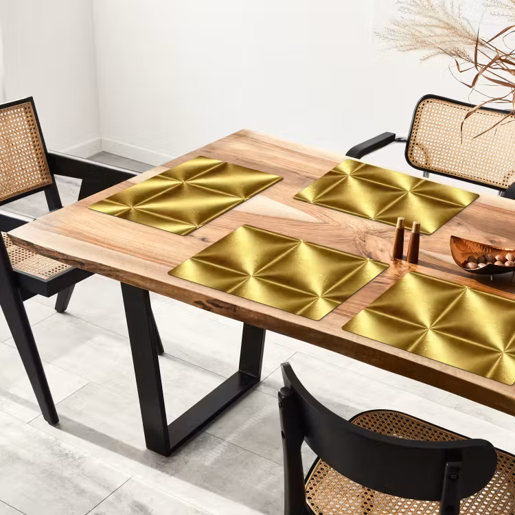 Textuur - Geborsteld Goud - Industrieel - Metallic Placemat vinyl groot 368 -zzsfeer4_Kitchenyeah-website
