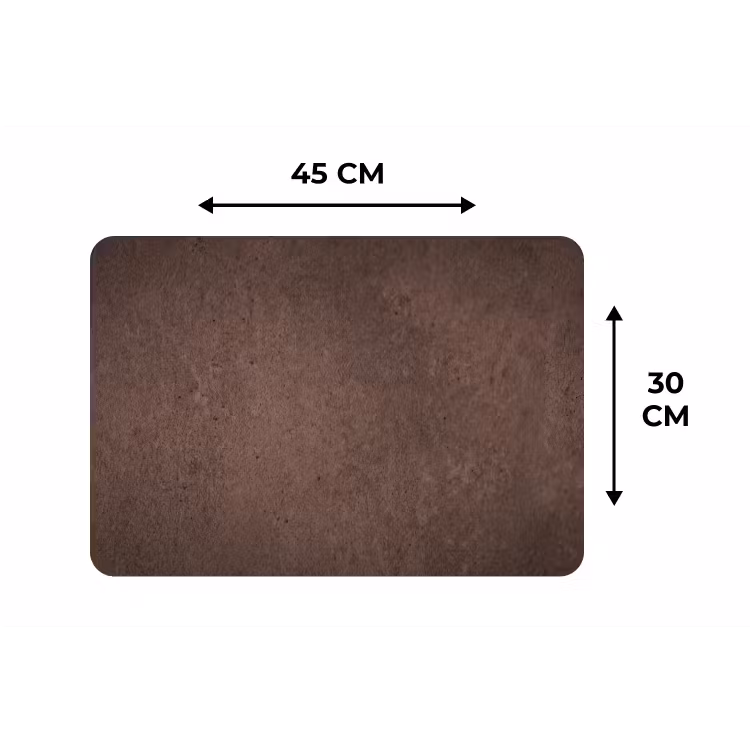 Textuur - Beton - Abstract - Donker - Bruin Placemat vinyl groot -specs