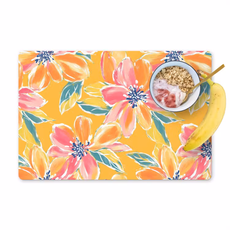 Textuur - Bloemen - Kleurrijk Placemat vinyl groot 368 -zzzproduct_Kitchenyeah-website