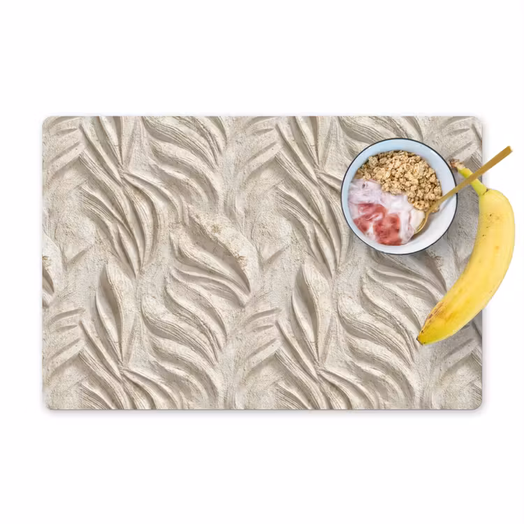 Textuur - Reliëf - Beige Placemat vinyl groot 368 -zzzproduct_Kitchenyeah-website