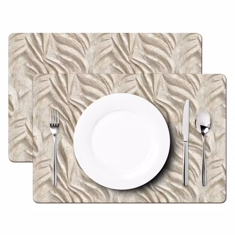 Textuur - Reliëf - Beige Placemat vinyl groot 368 -zzsfeer2_Kitchenyeah-website