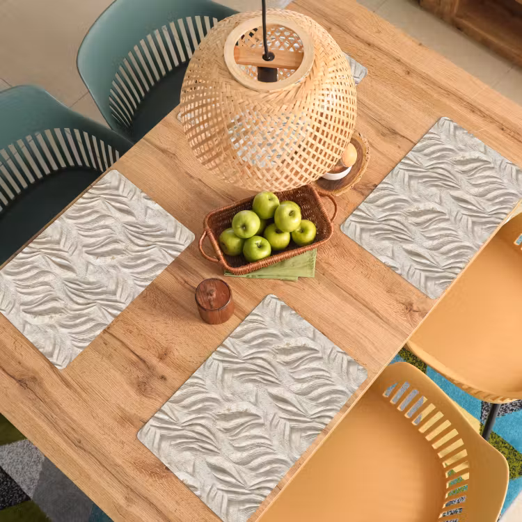 Textuur - Reliëf - Beige Placemat vinyl groot 368 -zzsfeer5_Kitchenyeah-website