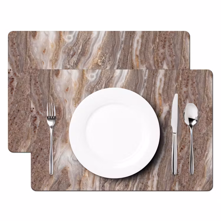 Textuur - Steen - Abstract - Beige Placemat vinyl groot -zzsfeer2_Kitchenyeah-website