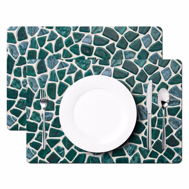 Textuur - Steen - Groen - Abstract - Patroon Placemat vinyl groot -zzsfeer2_Kitchenyeah-website