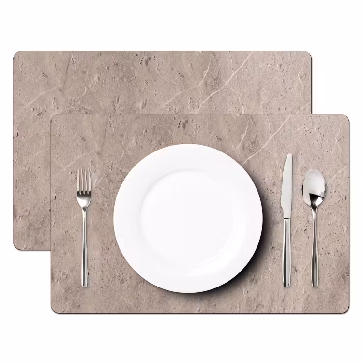 Textuur - Steen - Patroon - Rustiek - Beige Placemat vinyl groot -zzsfeer2_Kitchenyeah-website