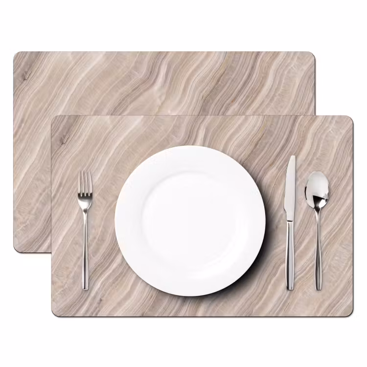 Textuur - Golvend - Abstract - Modern - Beige Placemat vinyl groot -zzsfeer2_Kitchenyeah-website