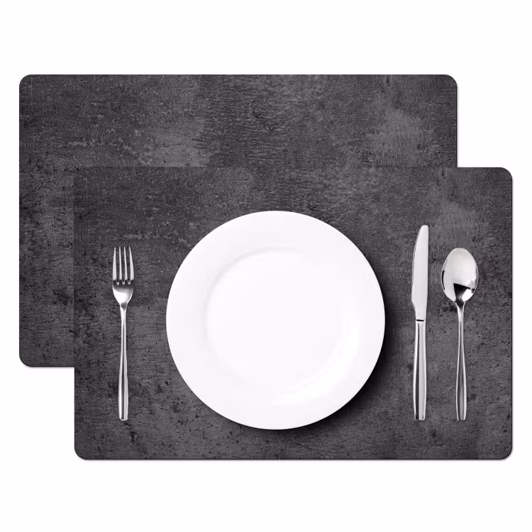 Structuur - Beton - Grijs - Industrieel - Rustiek Placemat vinyl groot -zzsfeer2_Kitchenyeah-website