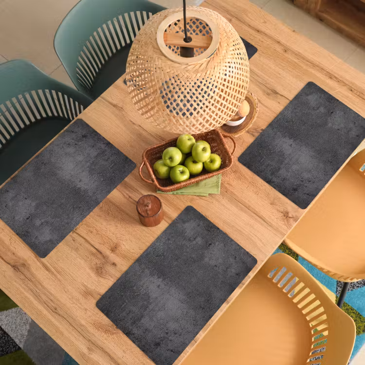Structuur - Beton - Grijs - Industrieel - Rustiek Placemat vinyl groot -zzsfeer5_Kitchenyeah-website