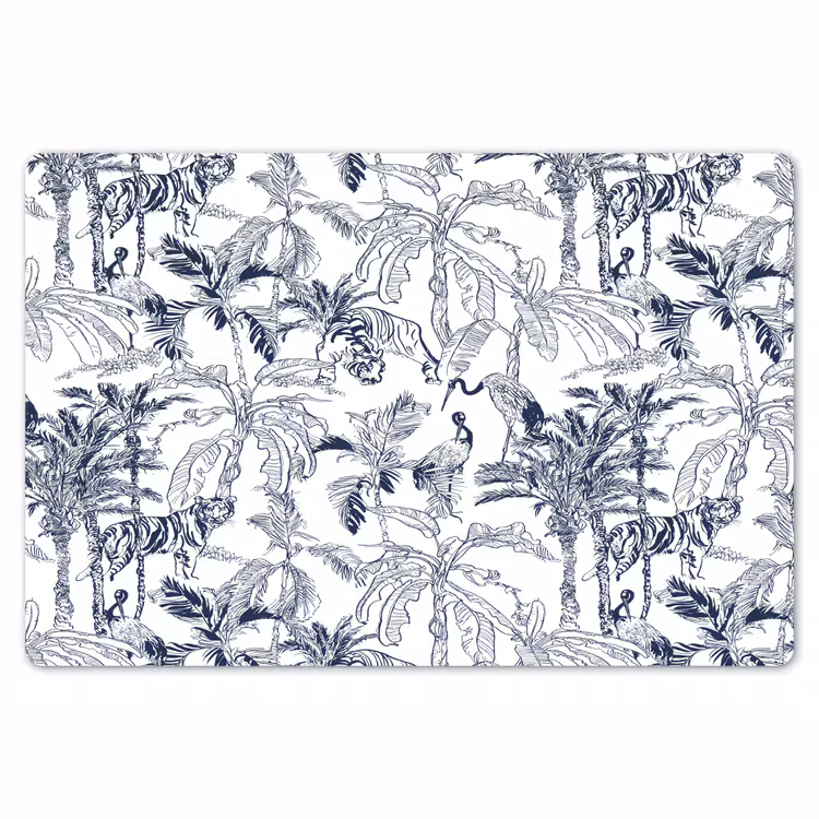 Tijger - Jungle - Blauw Placemat vinyl groot 368 -zzsfeer1_Kitchenyeah-website