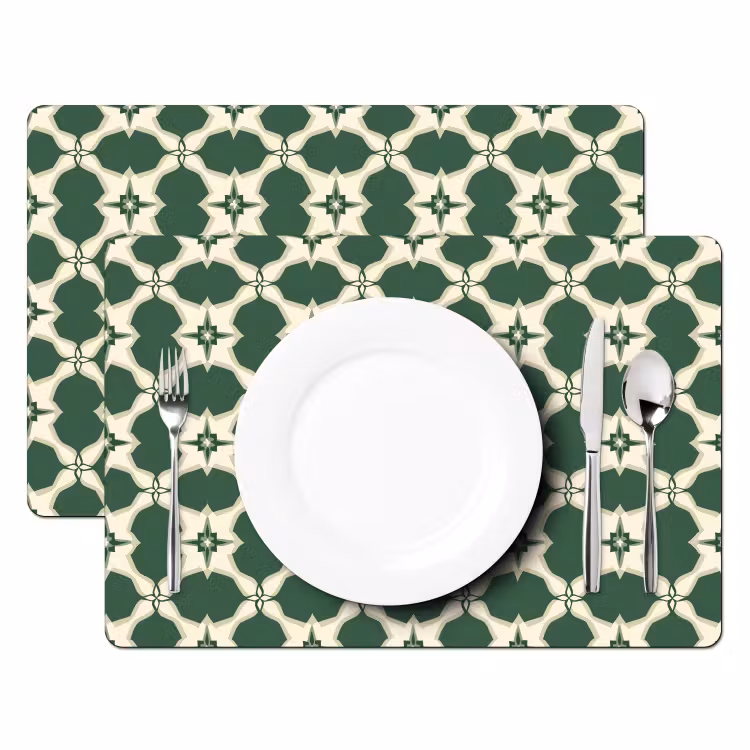 Tegel - Klassiek - Groen Placemat vinyl groot 368 -zzsfeer2_Kitchenyeah-website