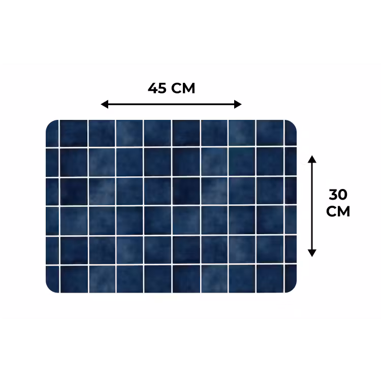 Tegel - Modern - Blauw Placemat vinyl groot 368 -specs
