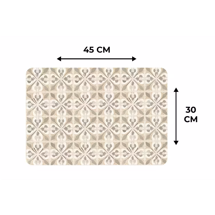 Tegel - Motief - Beige Placemat vinyl groot 368 -specs
