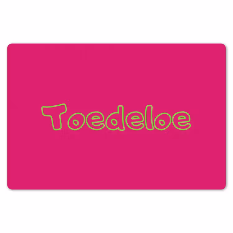 Toedeloe - Groen - Roze Placemat vinyl groot -zzsfeer1_Kitchenyeah-website