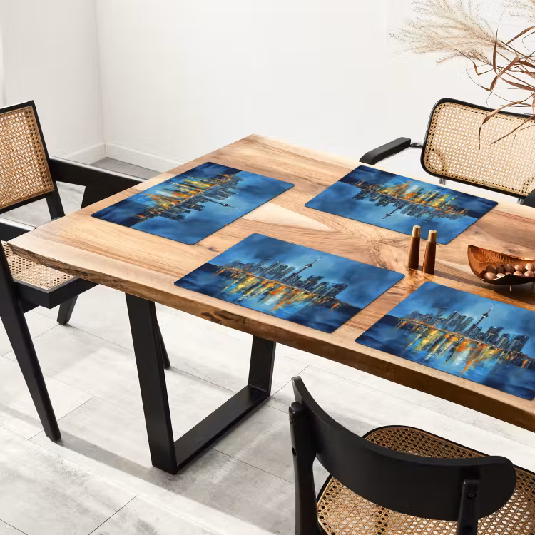 Skyline Toronto - Water - Stadslichten - Toren Placemat vinyl groot -zzsfeer4_Kitchenyeah-website