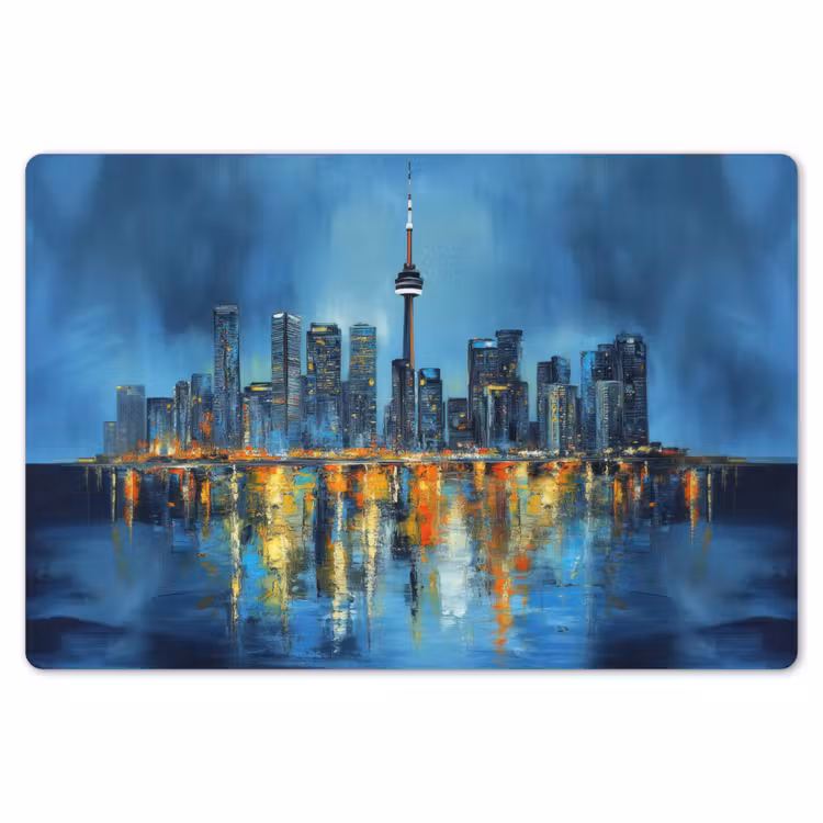 Skyline Toronto - Water - Stadslichten - Toren Placemat vinyl groot -zzsfeer1_Kitchenyeah-website