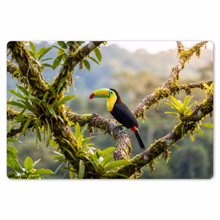Toekan - Jungle - Natuur - Kleurrijk Placemat vinyl groot -zzsfeer1_Kitchenyeah-website
