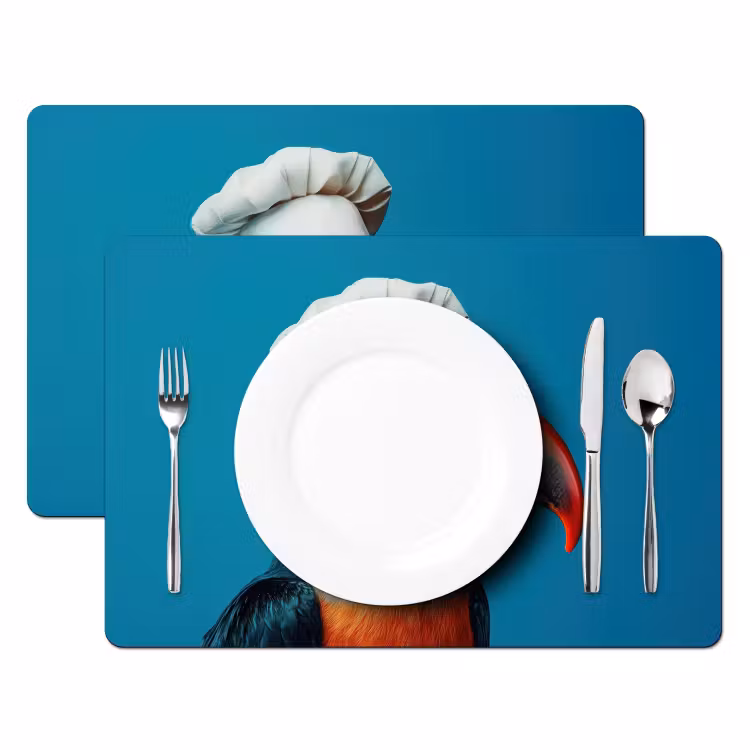 Toekan - Papegaai - Vogel - Koksmuts Placemat vinyl groot -zzsfeer2_Kitchenyeah-website