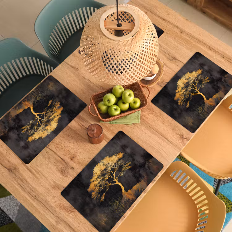 Boom - Schilderij - Goud - Abstract Placemat vinyl groot -zzsfeer5_Kitchenyeah-website