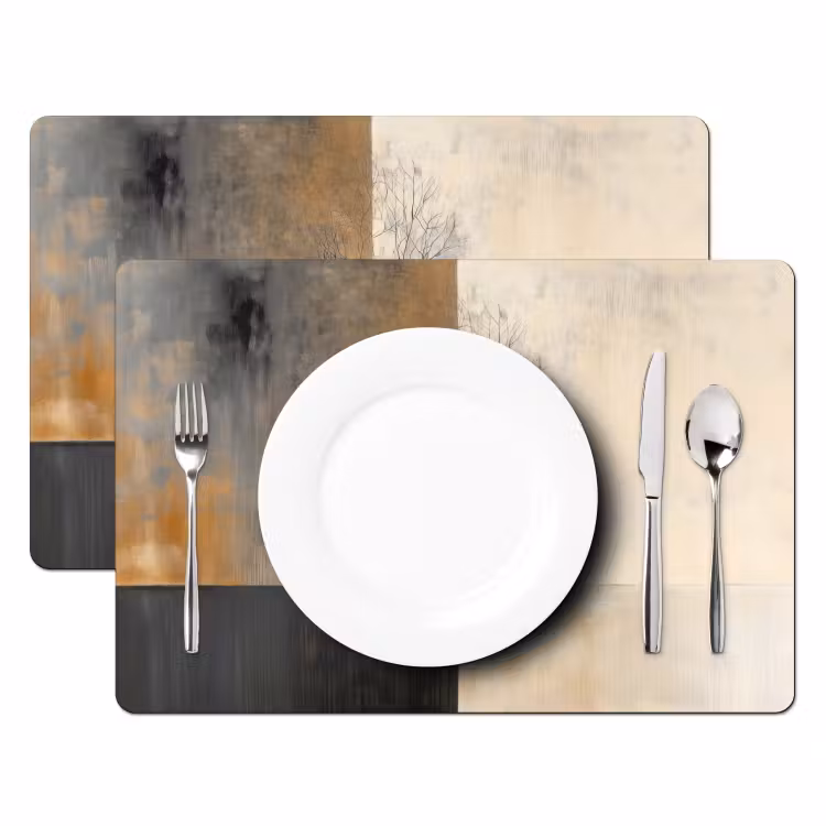 Boom - Vlakken - Takken - Kleurverloop Placemat vinyl groot -zzsfeer2_Kitchenyeah-website