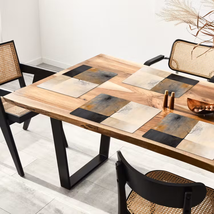 Boom - Vlakken - Takken - Kleurverloop Placemat vinyl groot -zzsfeer4_Kitchenyeah-website