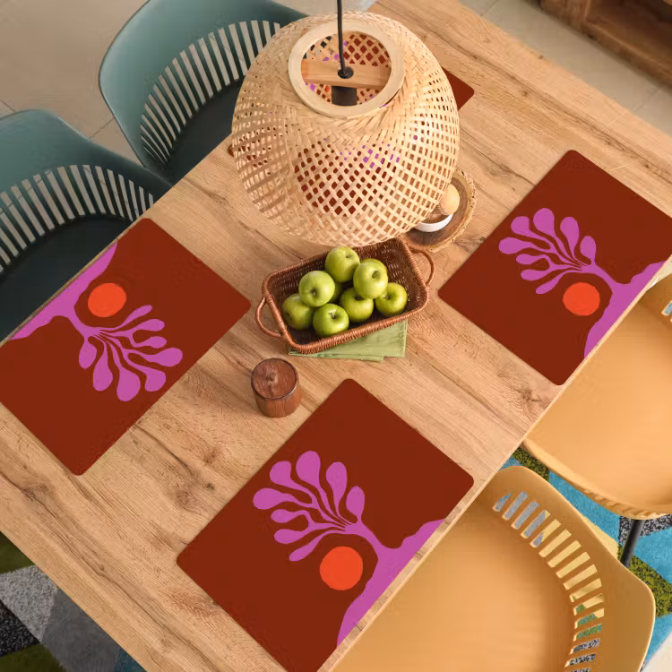 Boom - Paars - Cirkel - Vloeiend Placemat vinyl groot -zzsfeer5_Kitchenyeah-website