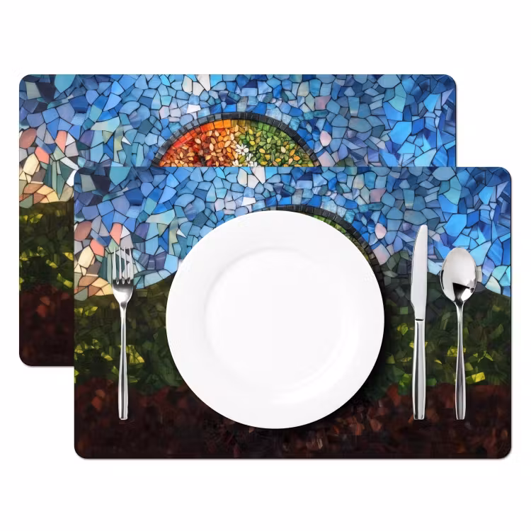 Boom - Seizoenen - Mozaïek - Bergen Placemat vinyl groot -zzsfeer2_Kitchenyeah-website